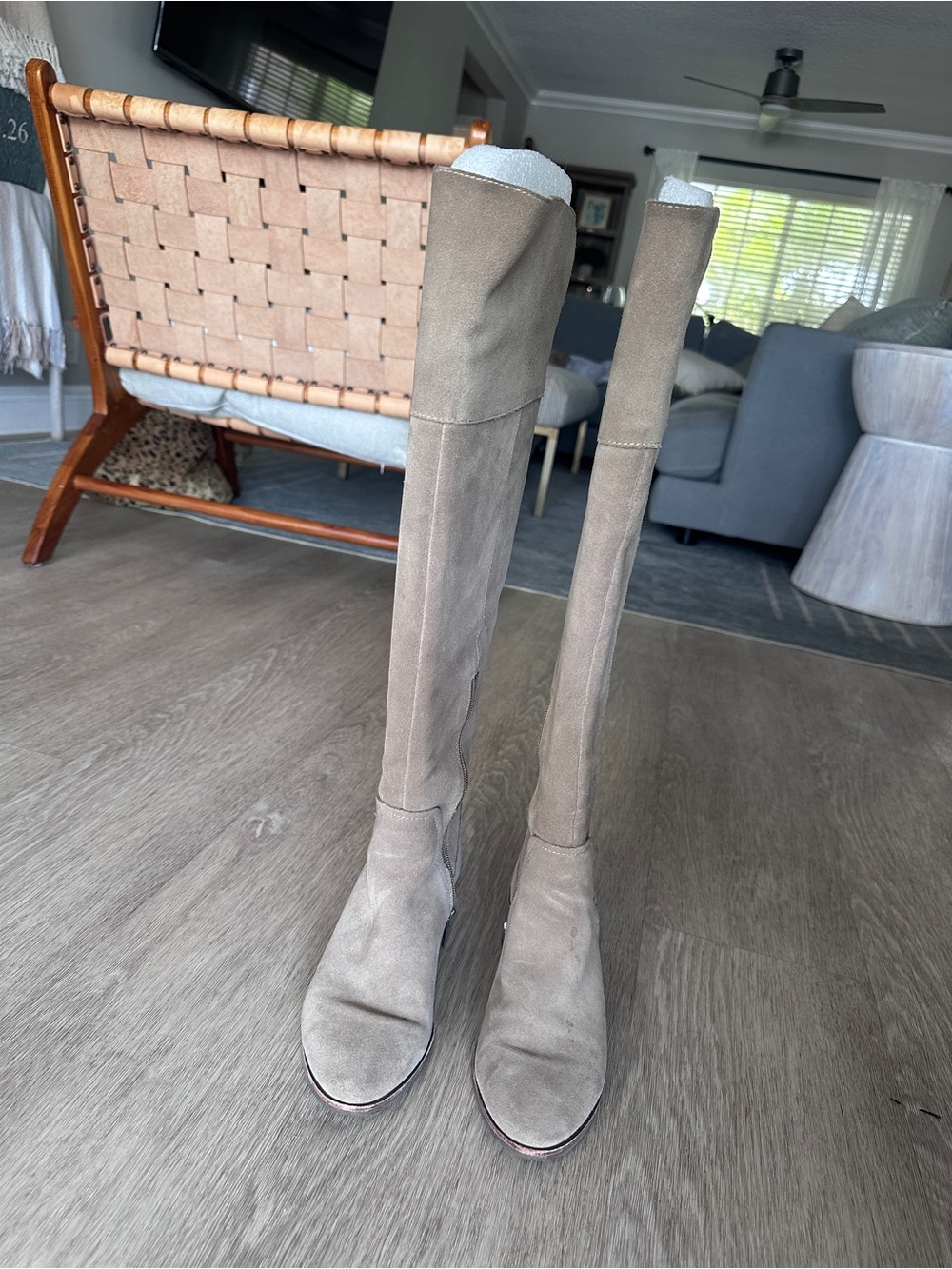 Vince Camuto Kochelda Boots - Over-the-Knee Suede Boots in Taupe